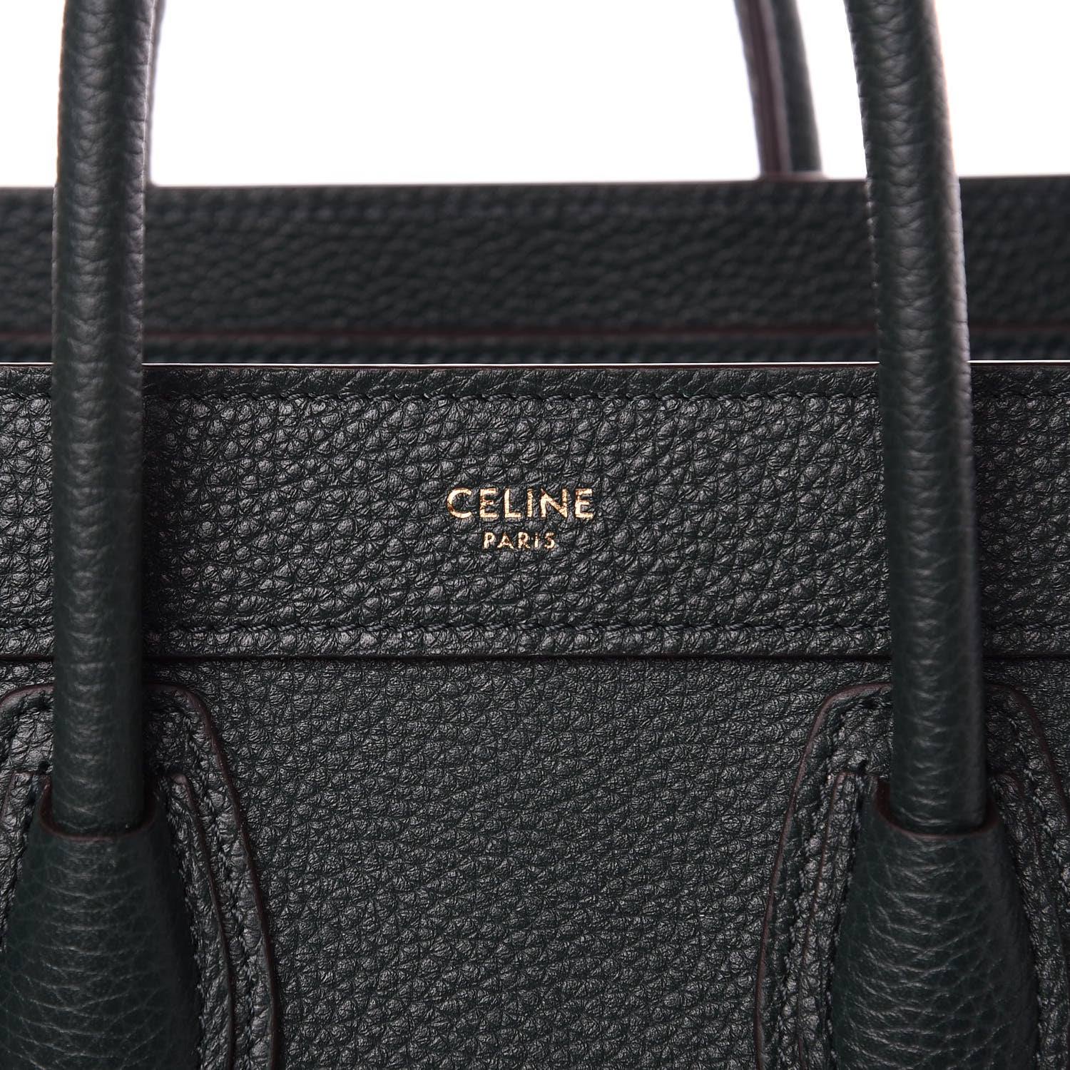 Celine Drummed Calfskin Nano Luggage Amazone 10 of 10
