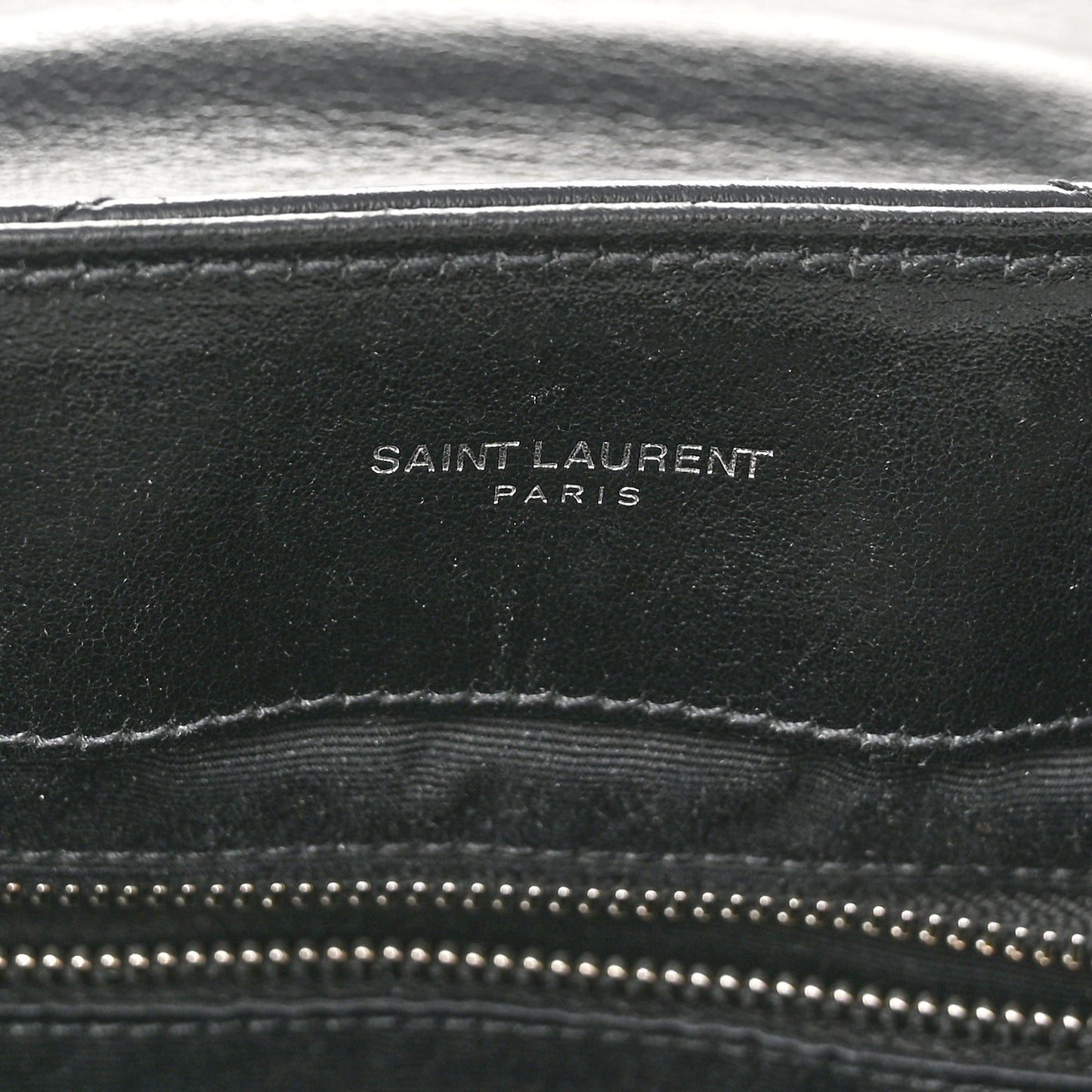 Calfskin Y Quilted Monogram Medium Loulou Chain Satchel Black