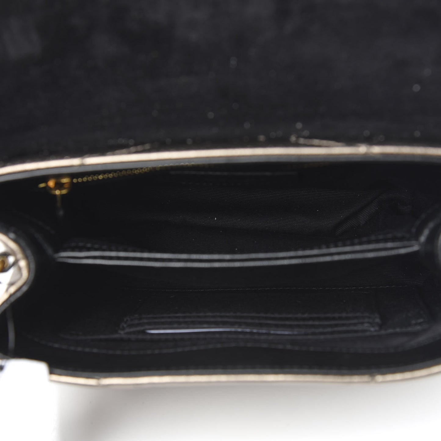 Metallic Calfskin Y Quilted Monogram Toy Loulou Crossbody Bag Piombo