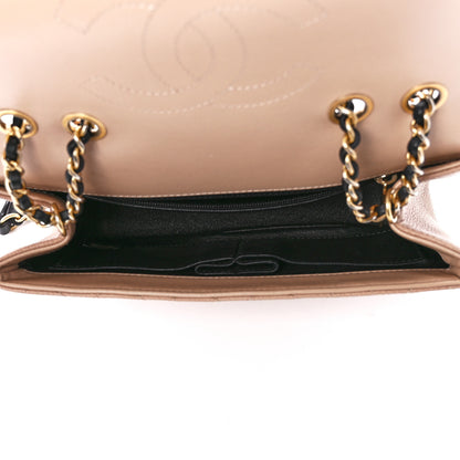 Chanel Caviar Quilted Small CC Filigree Flap Beige Black 5 of 11