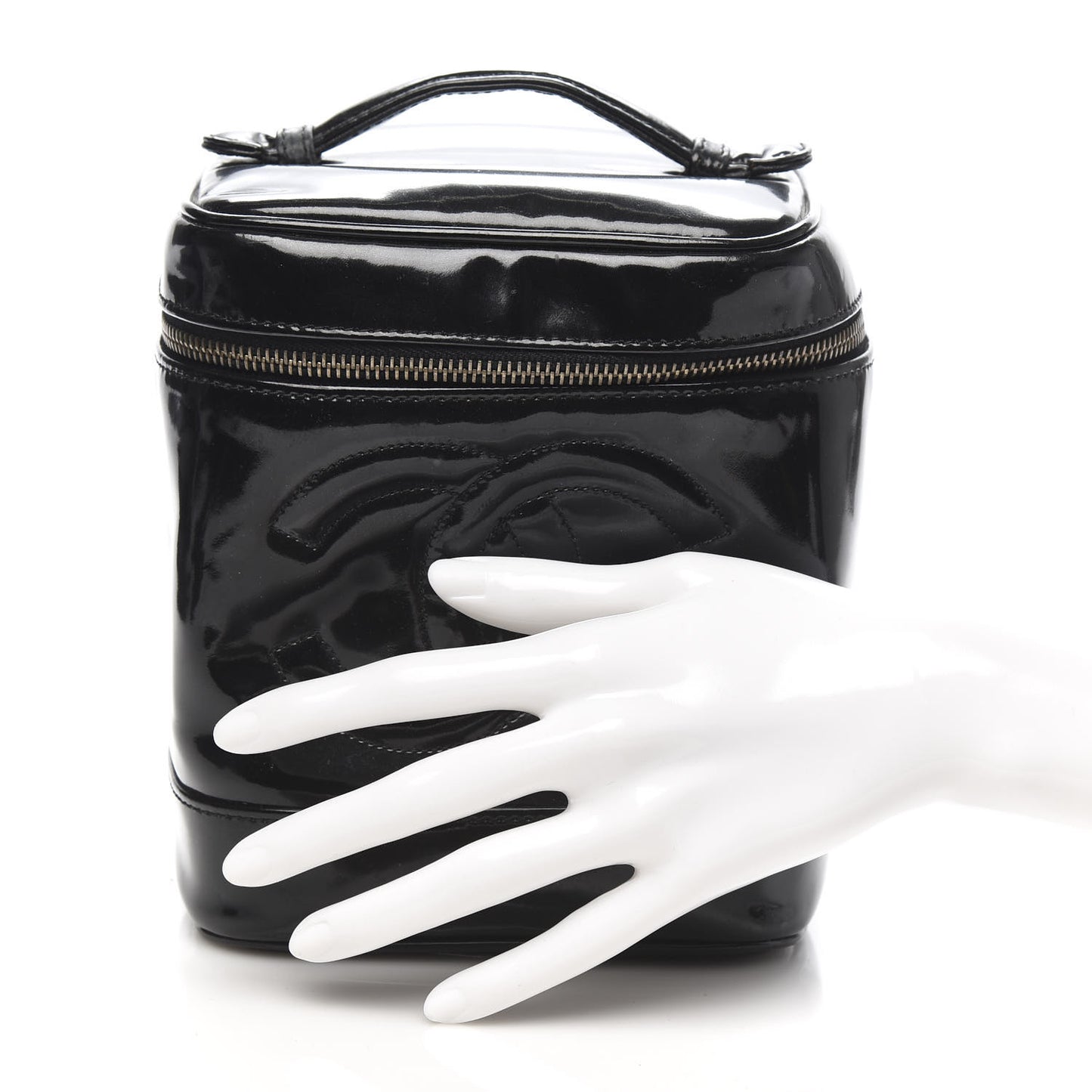 Patent Vanity Cosmetic Case Black