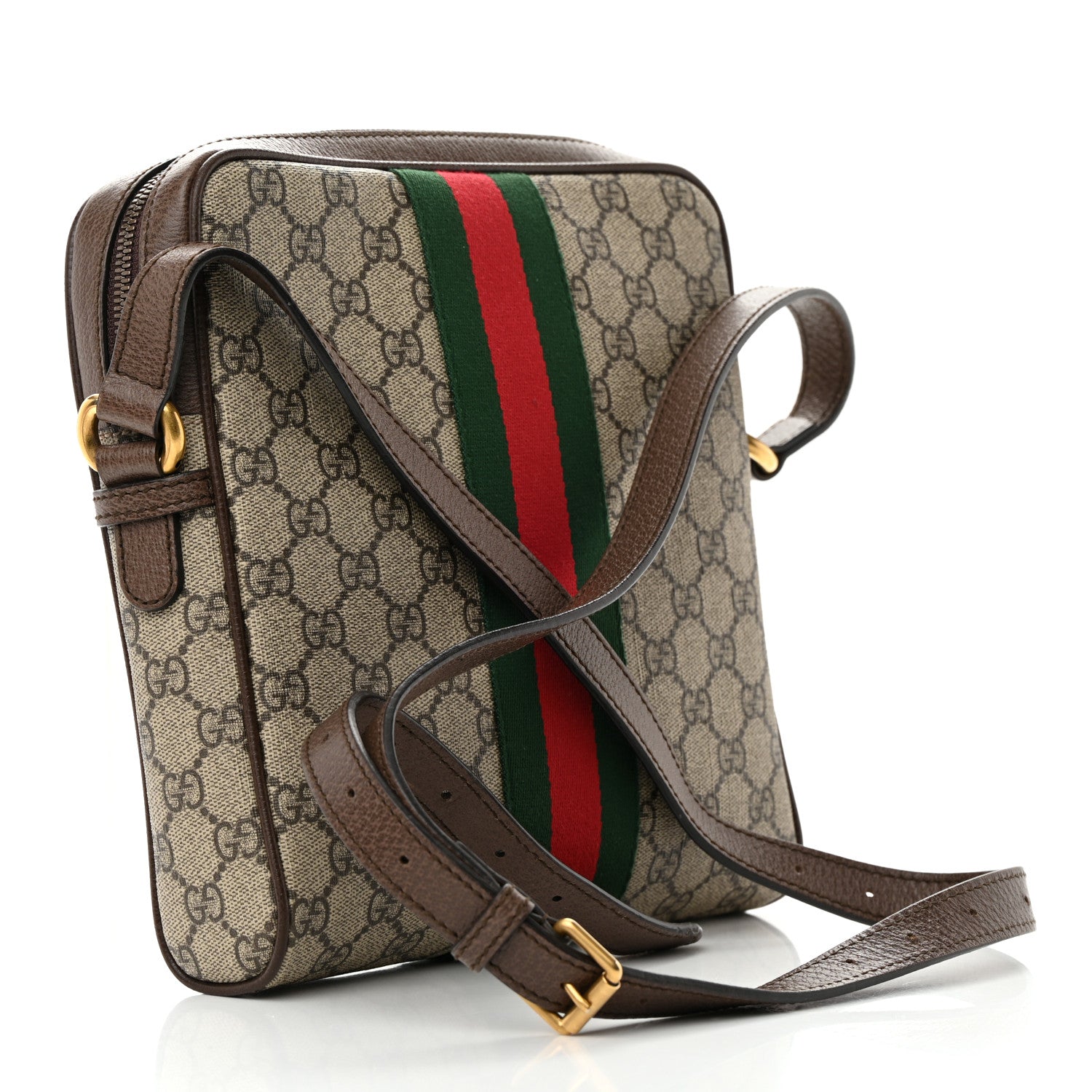 Gucci GG Supreme Monogram Web Small Ophidia Messenger Bag Brown 3 of 18