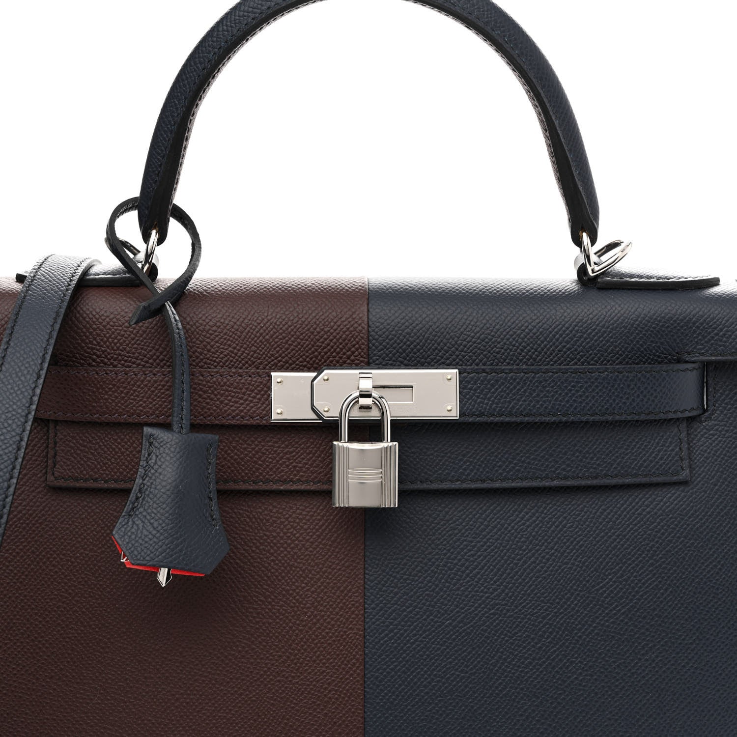 Hermes Epsom Casaque Kelly Sellier 28 Rouge Sellier Bleu Indigo Rose Texas 8 of 14