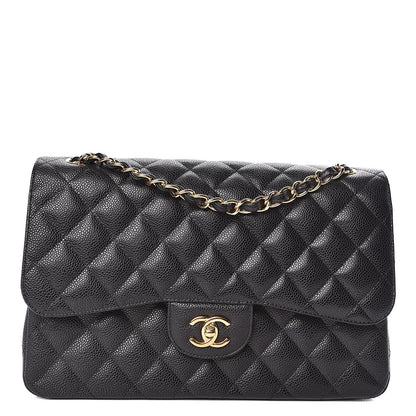 Chanel Caviar Quilted Jumbo Double Flap Black 1 of 11