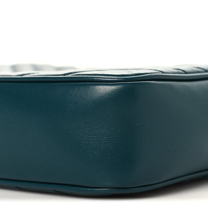 Saint Laurent Calfskin Matelasse Monogram Lou Camera Bag Sea Turquoise 10 of 11