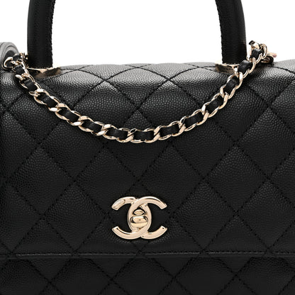 Chanel Caviar Quilted Mini Coco Handle Flap Black 7 of 9