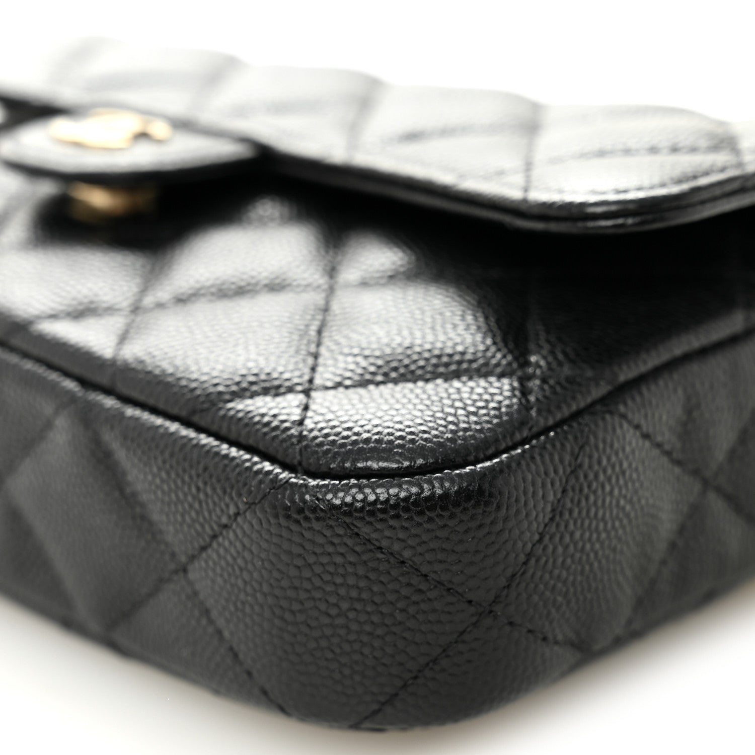 CHANEL ウォレット phoneholder レア！ ブラック 新品同様 Chanel Caviar Quilted Flap Phone Holder With Chain Black 1869221