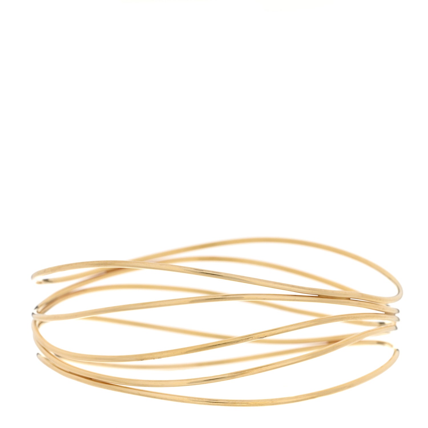Tiffany 18K Yellow Gold Elsa Peretti Wave Five-Row Bracelet 1 of 3
