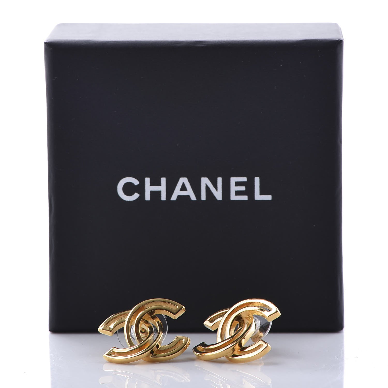 Chanel Metal Obazine CC Earrings Gold 6 of 6