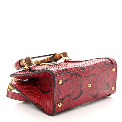 Gucci Snakeskin Mini Diana Tote Bag Red 4 of 9