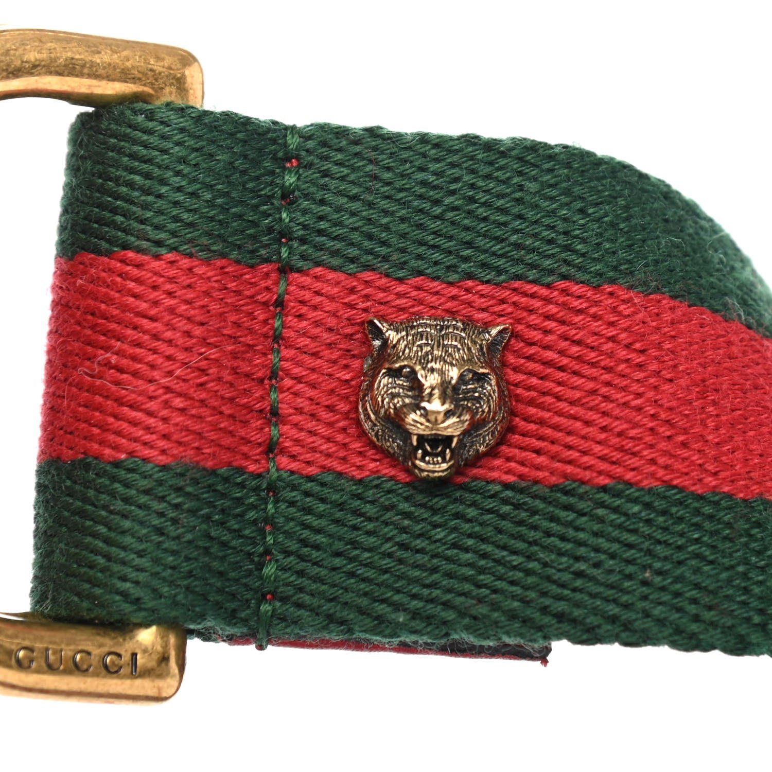 Gucci Web Feline D Ring Belt 85 34 Red Green 834342 – FASHIONPHILE