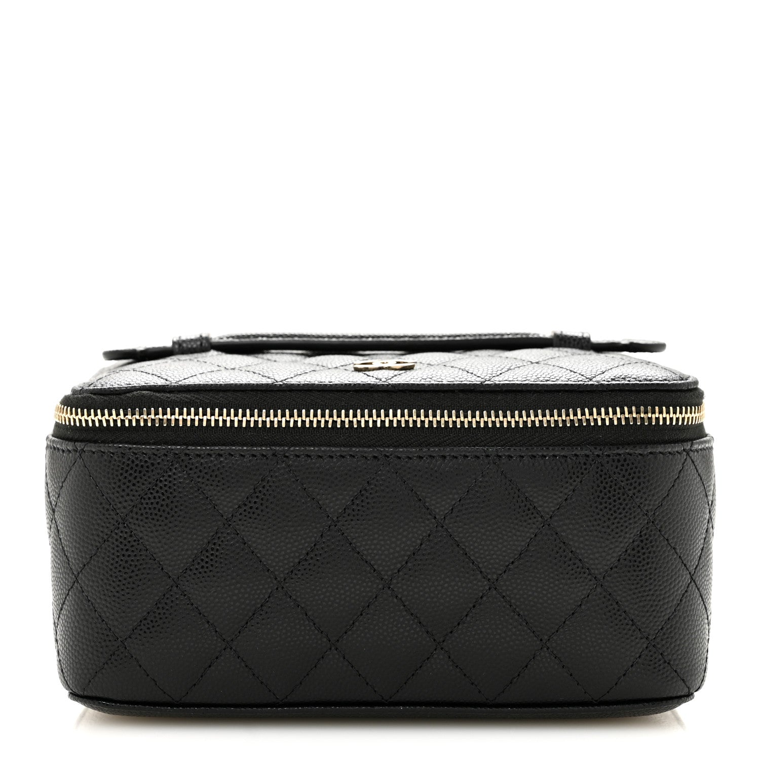 Chanel Caviar Quilted Top Handle Jewelry Case Black 1 of 9