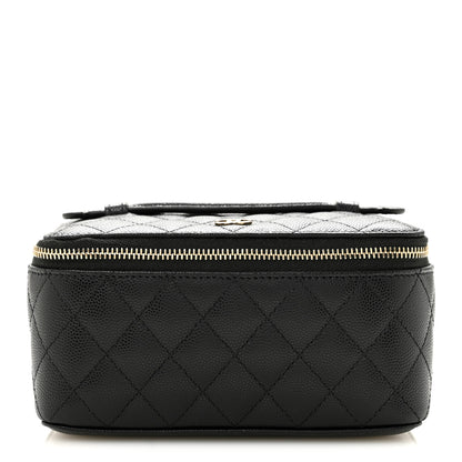 Chanel Caviar Quilted Top Handle Jewelry Case Black 1 of 9