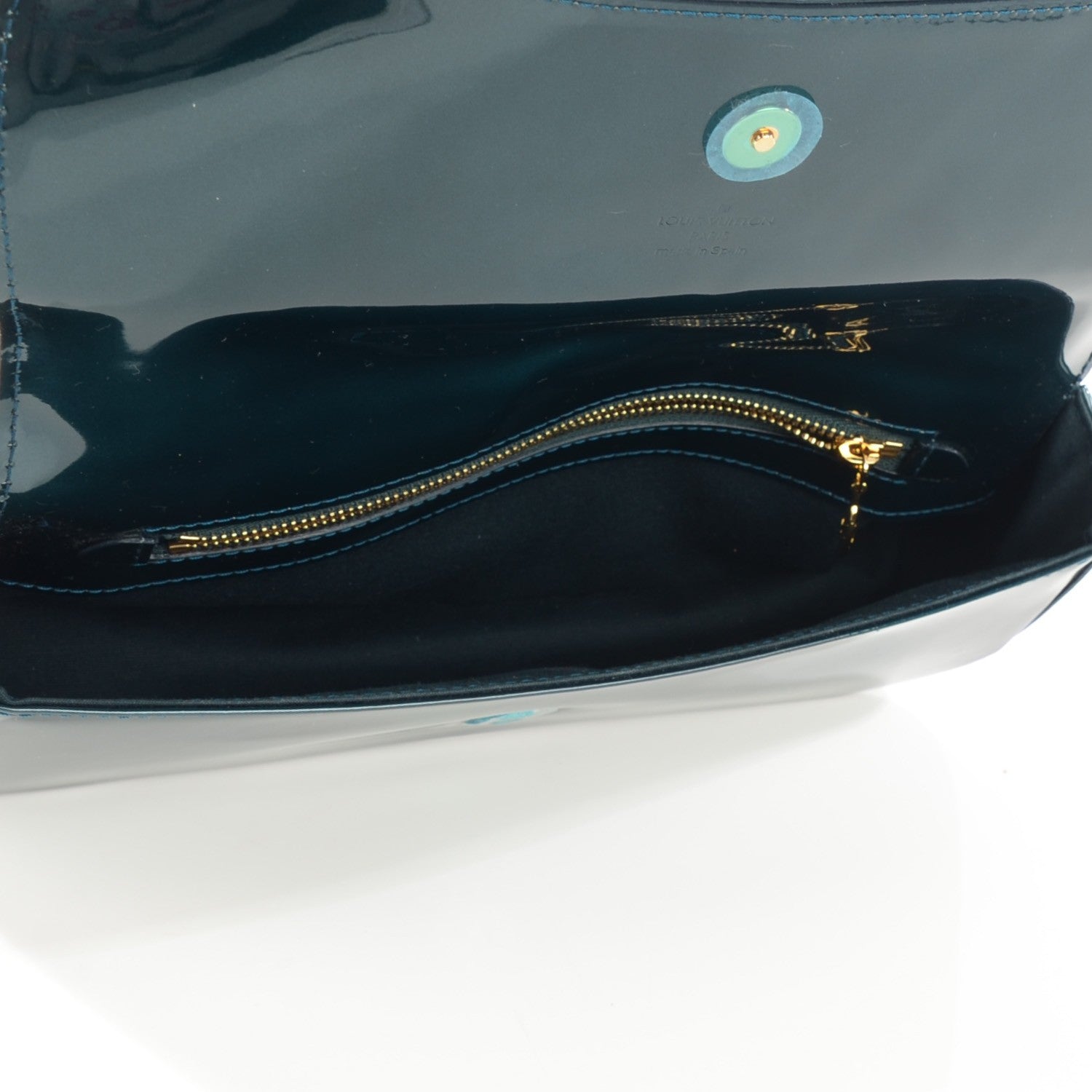 Louis Vuitton Patent Sobe Clutch Blue Nuit 5 of 7