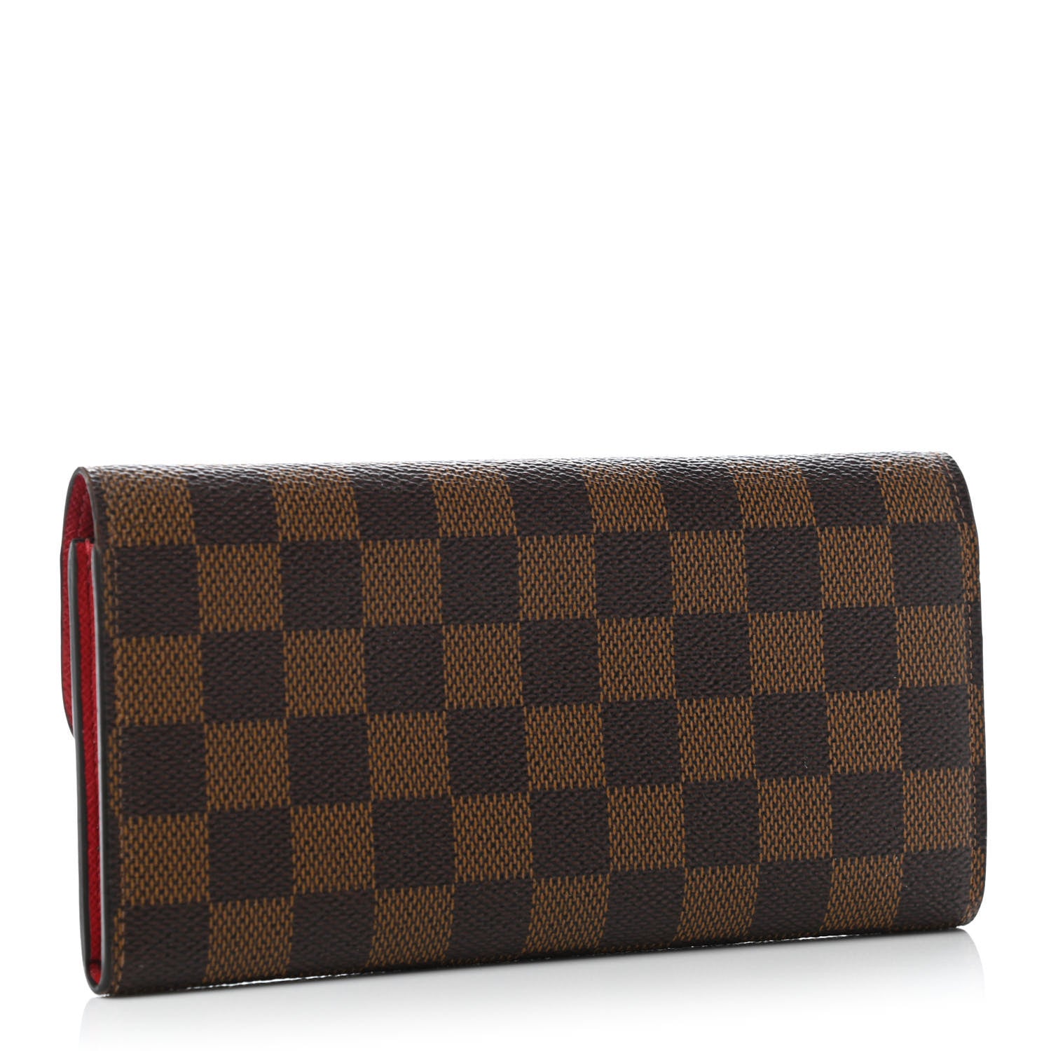 Louis Vuitton Damier Ebene Emilie Wallet Red 2 of 5