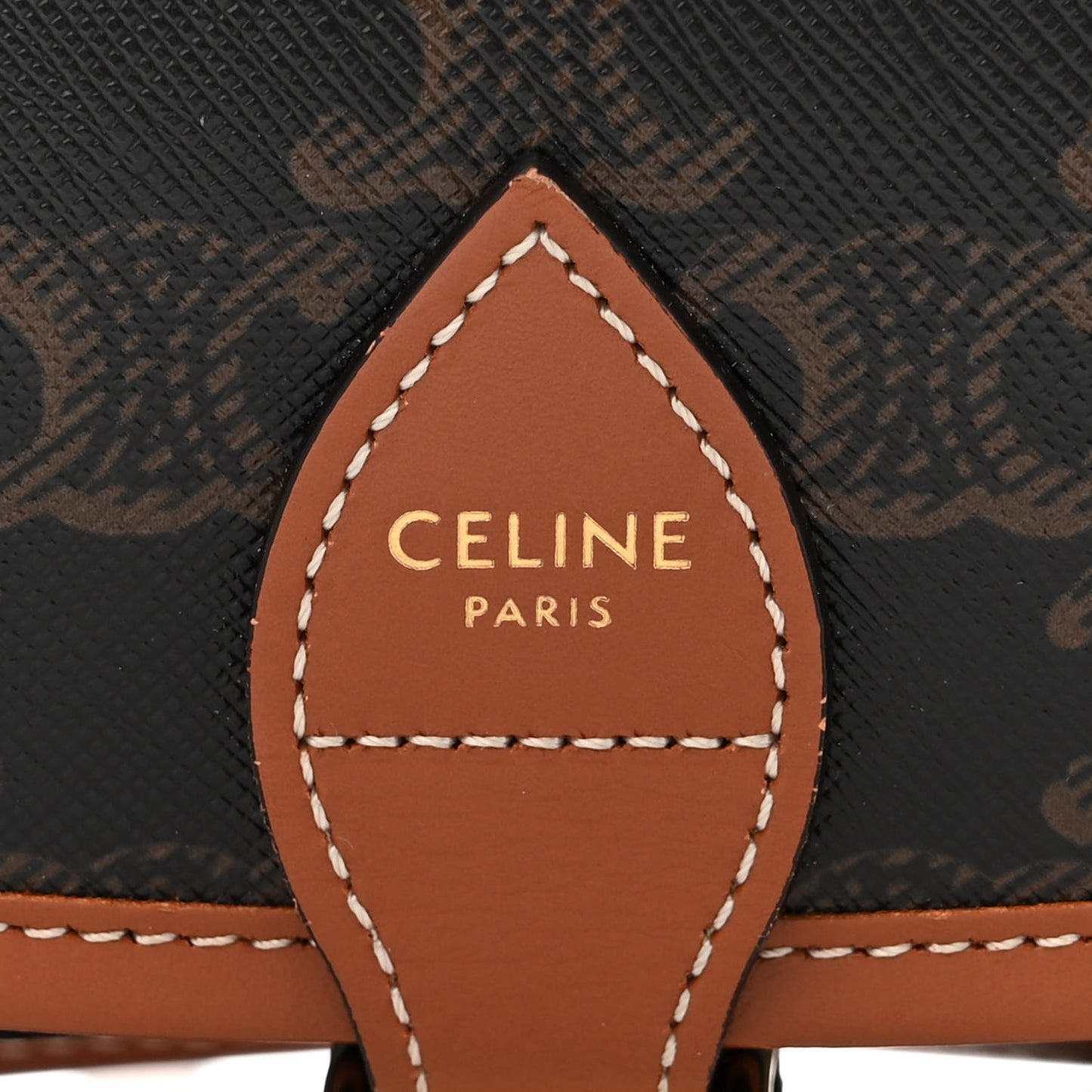 Triomphe Canvas Medium Folco Bag Tan