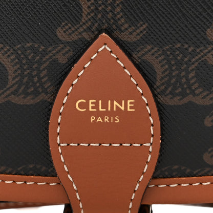 Celine Triomphe Canvas Medium Folco Bag Tan 5 of 8