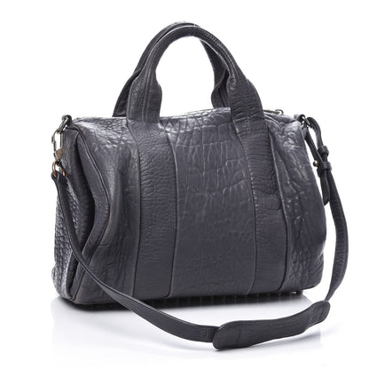 Alexander Wang Pebbled Lambskin Rocco Tundra Silver Hardware 2 of 10