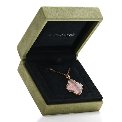 Van Cleef & Arpels 18K Rose Gold Gray Mother of Pearl Magic Alhambra Long Necklace 6 of 6