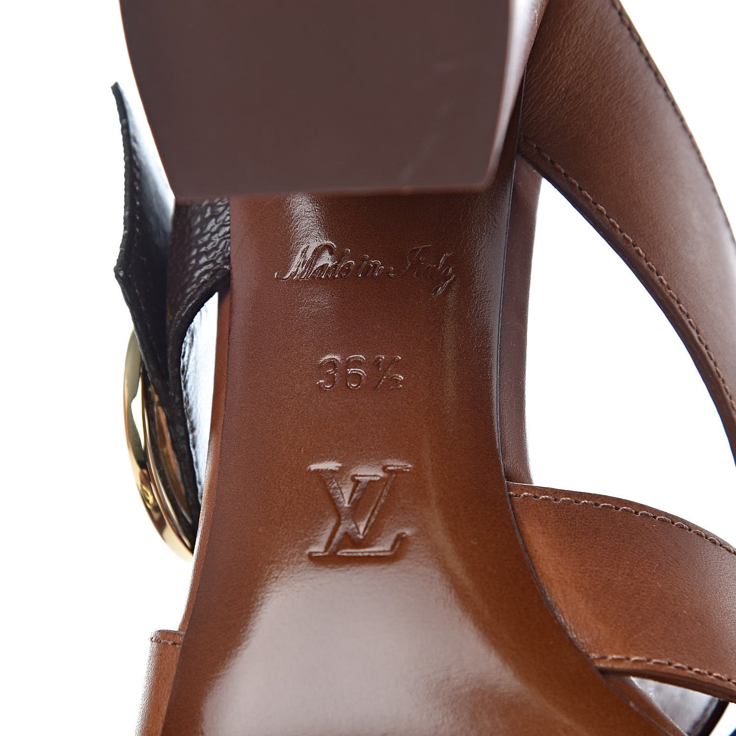 Monogram Horizon Mules 36.5 Cognac Brown