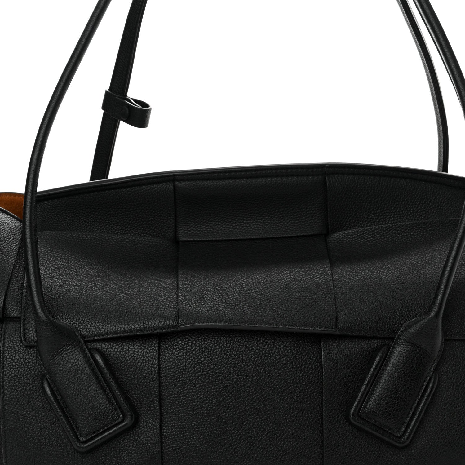 Bottega Veneta Grained Calfskin Maxi Intrecciato Medium Arco Black 8 of 15