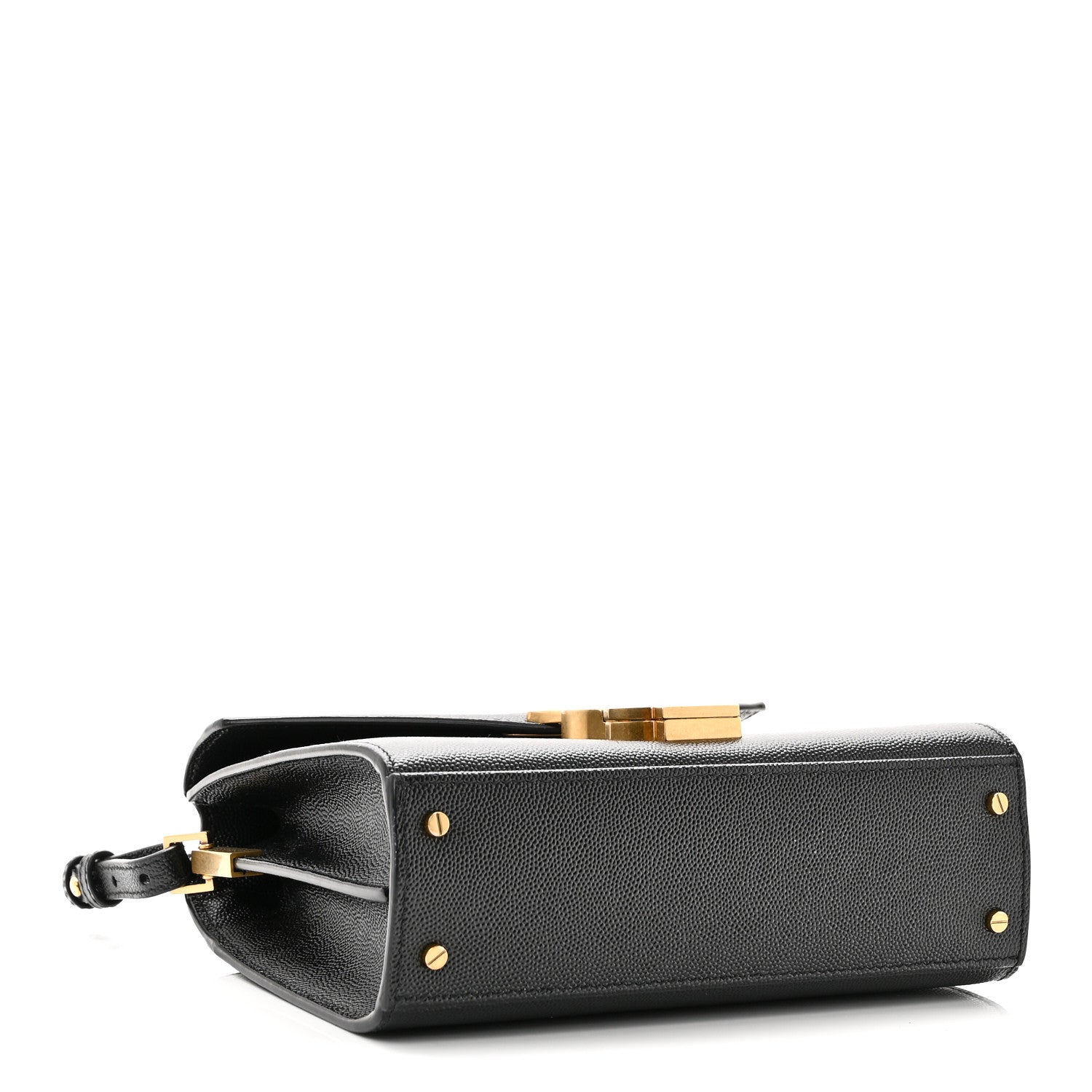 Saint Laurent Grain De Poudre Mini Classic Monogram Cassandra Top Handle Black 4 of 10