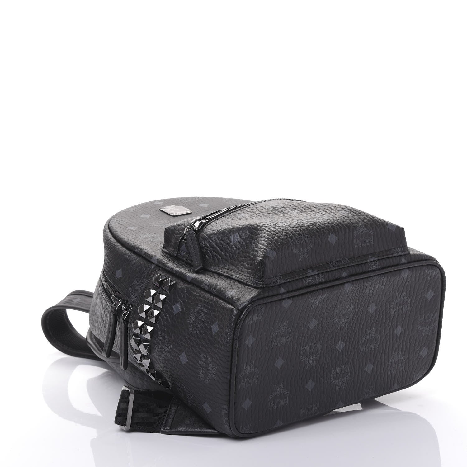 MCM Visetos Small Side Stud Stark Backpack Black 3 of 12