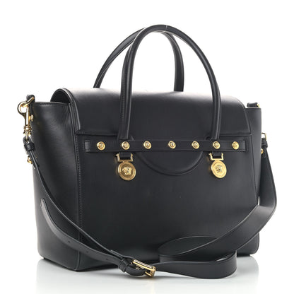 Versace Calfskin Medusa Coin Tote Black 2 of 4