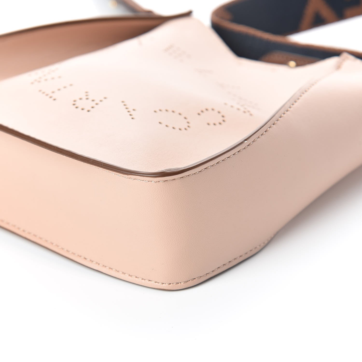 Stella McCartney Eco Alter Nappa Perforated Logo Tiny Crossbody Blush Pink 8 of 8