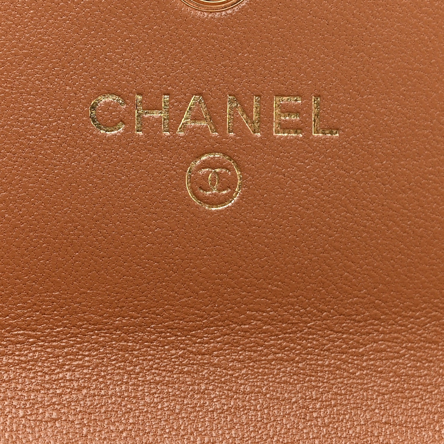 Chanel Lambskin Quilted Chanel 19 Flap Card Holder Brown 7 of 9
