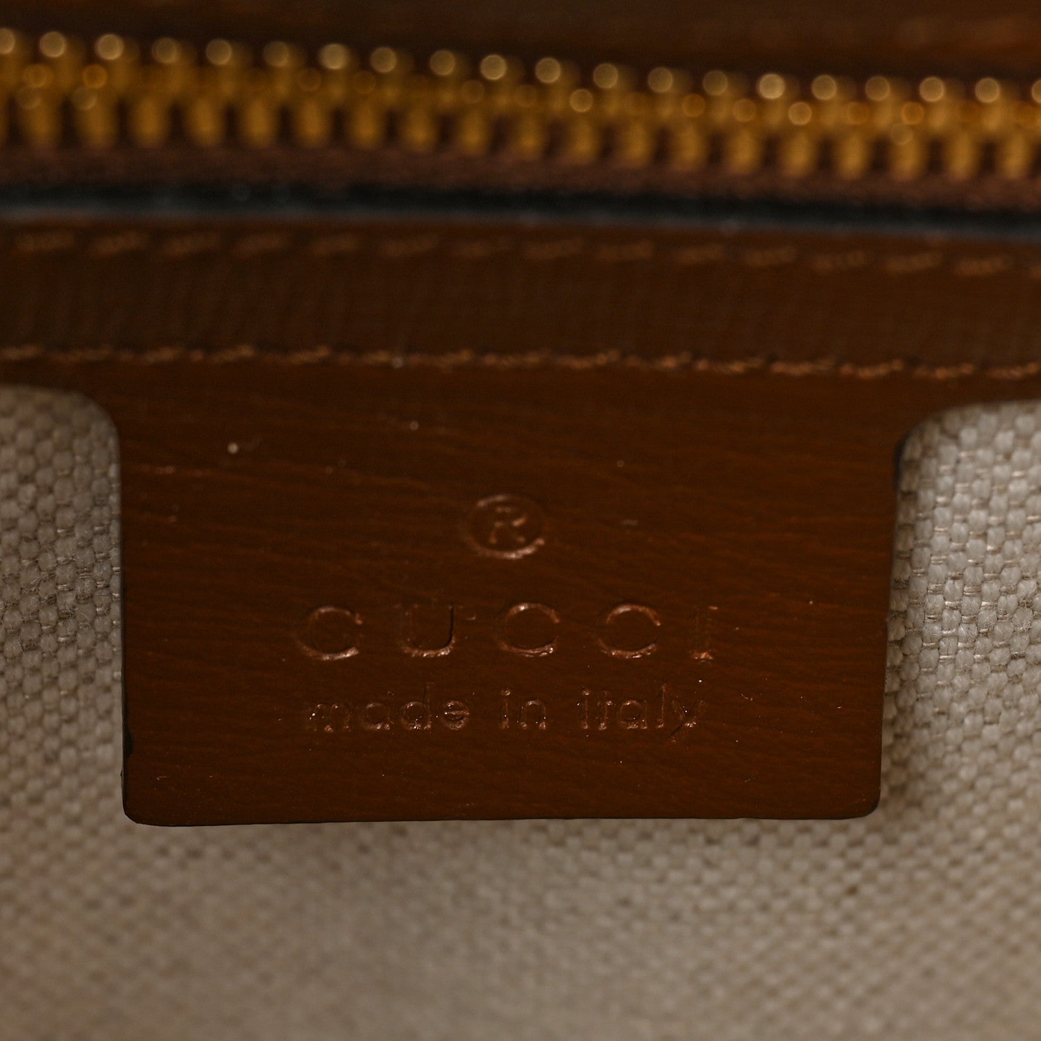 Gucci GG Supreme Monogram Azalea Calfskin Small Retro Interlocking G Tote Bag Beige Ebony Brown Sugar 6 of 10