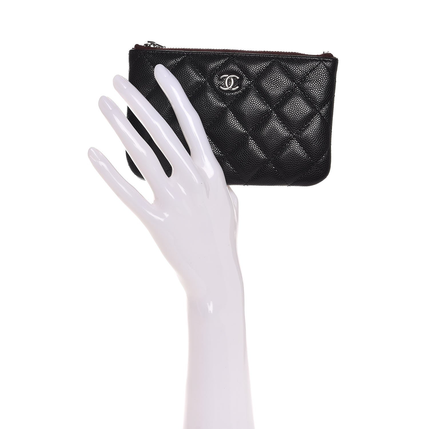 Chanel Caviar Quilted Small Cosmetic Case Black 2 of 7