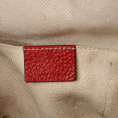 Gucci Pebbled Calfskin Bi-Color Soho Chain Backpack Red Navy 7 of 7