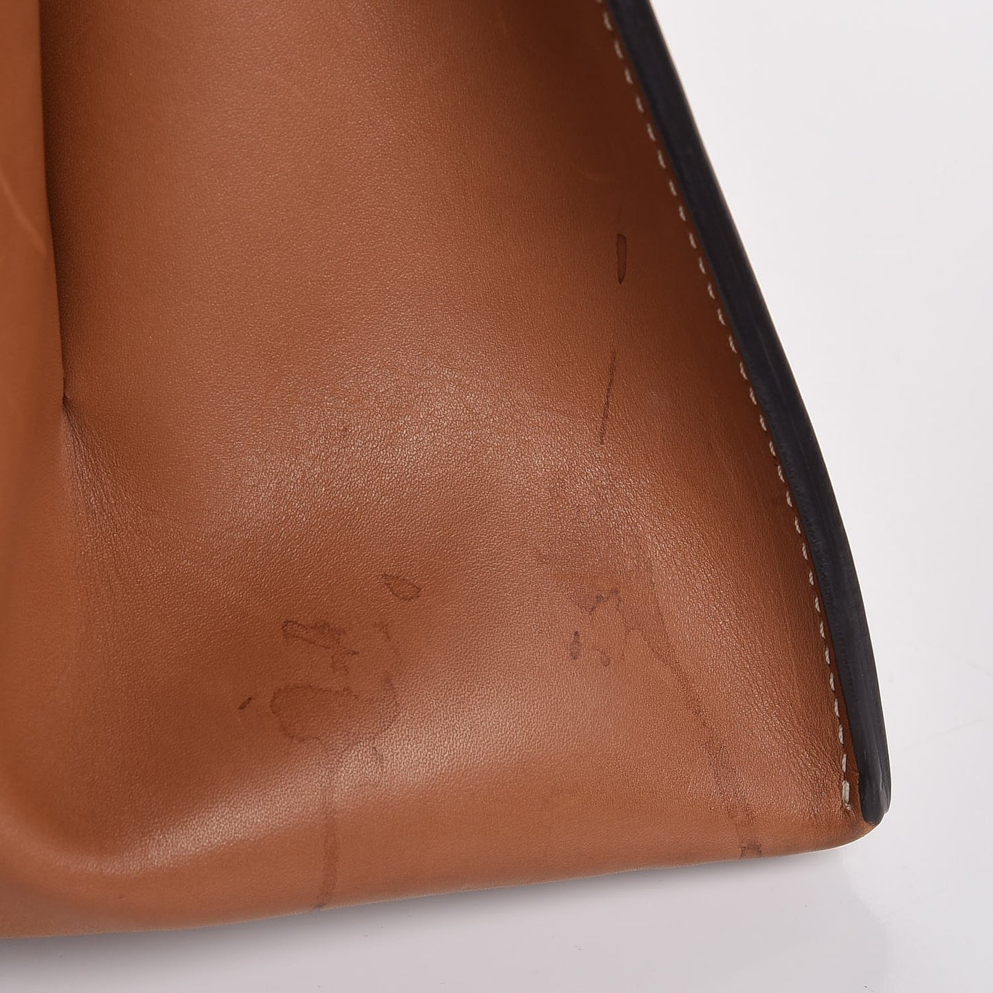 Smooth Calfskin Large Edge Shoulder Bag Camel