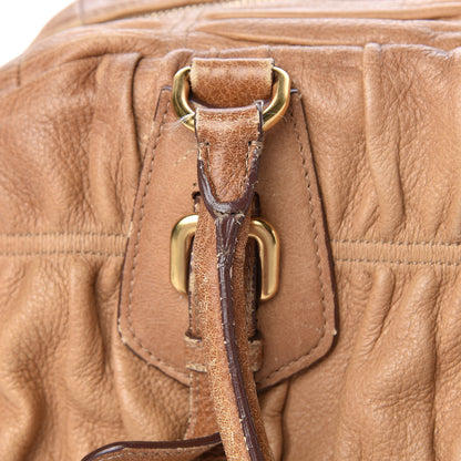 Prada Cervo Deerskin Gaufre Dome Satchel Naturale 20 of 30