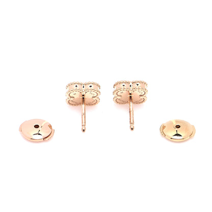 Van Cleef & Arpels 18K Rose Gold Carnelian Sweet Alhambra Earrings 4 of 6