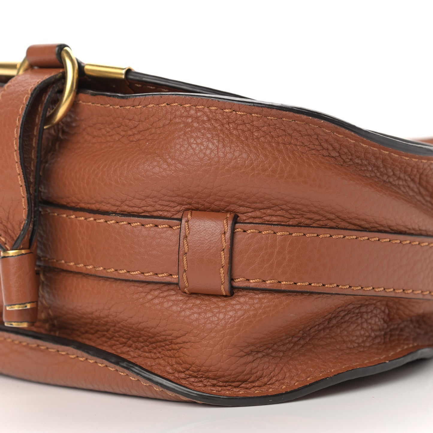 Calfskin Mini Marcie Round Crossbody Bag Tan