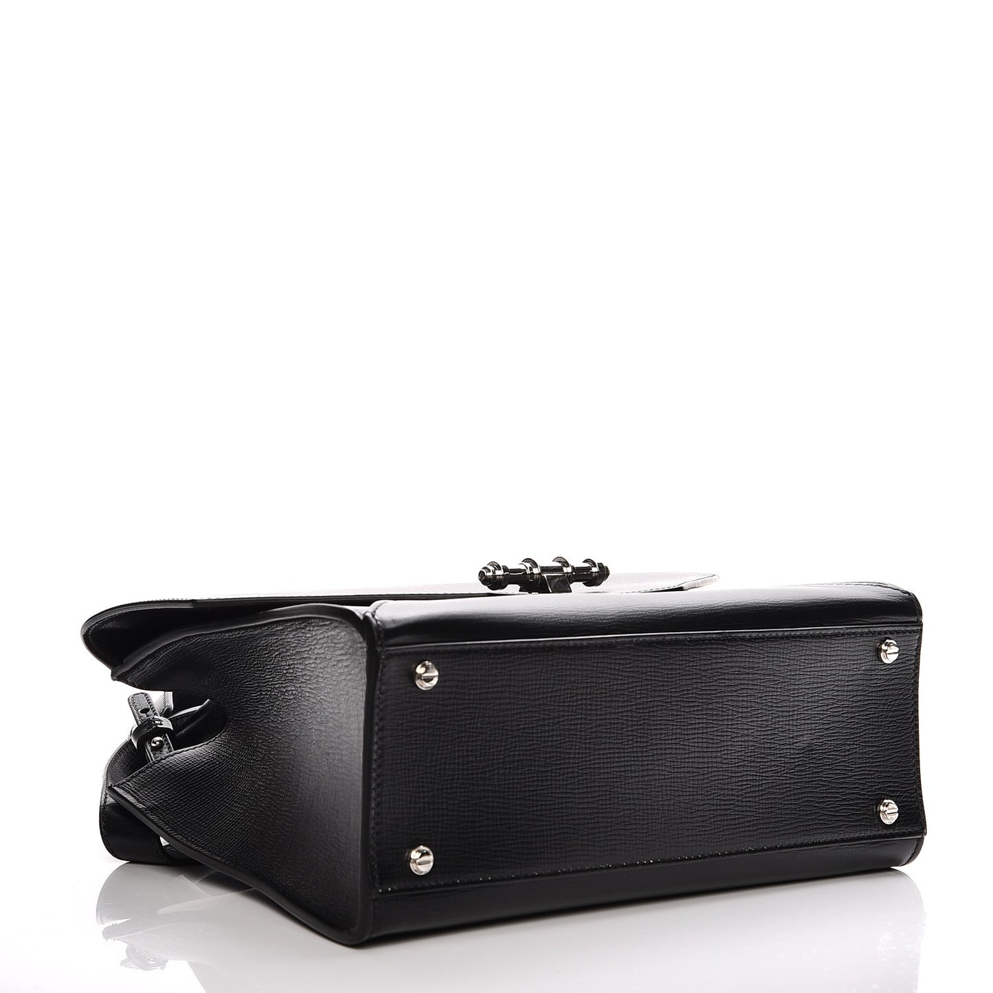 Calfskin Small Obsedia Satchel Black
