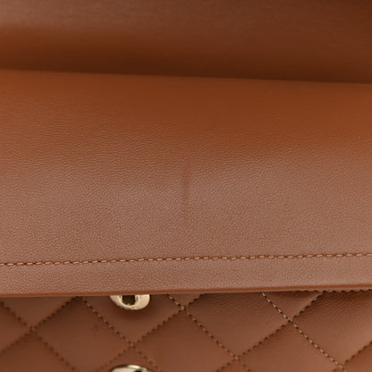 Chanel Lambskin Quilted Small Double Flap Brown 11 of 17