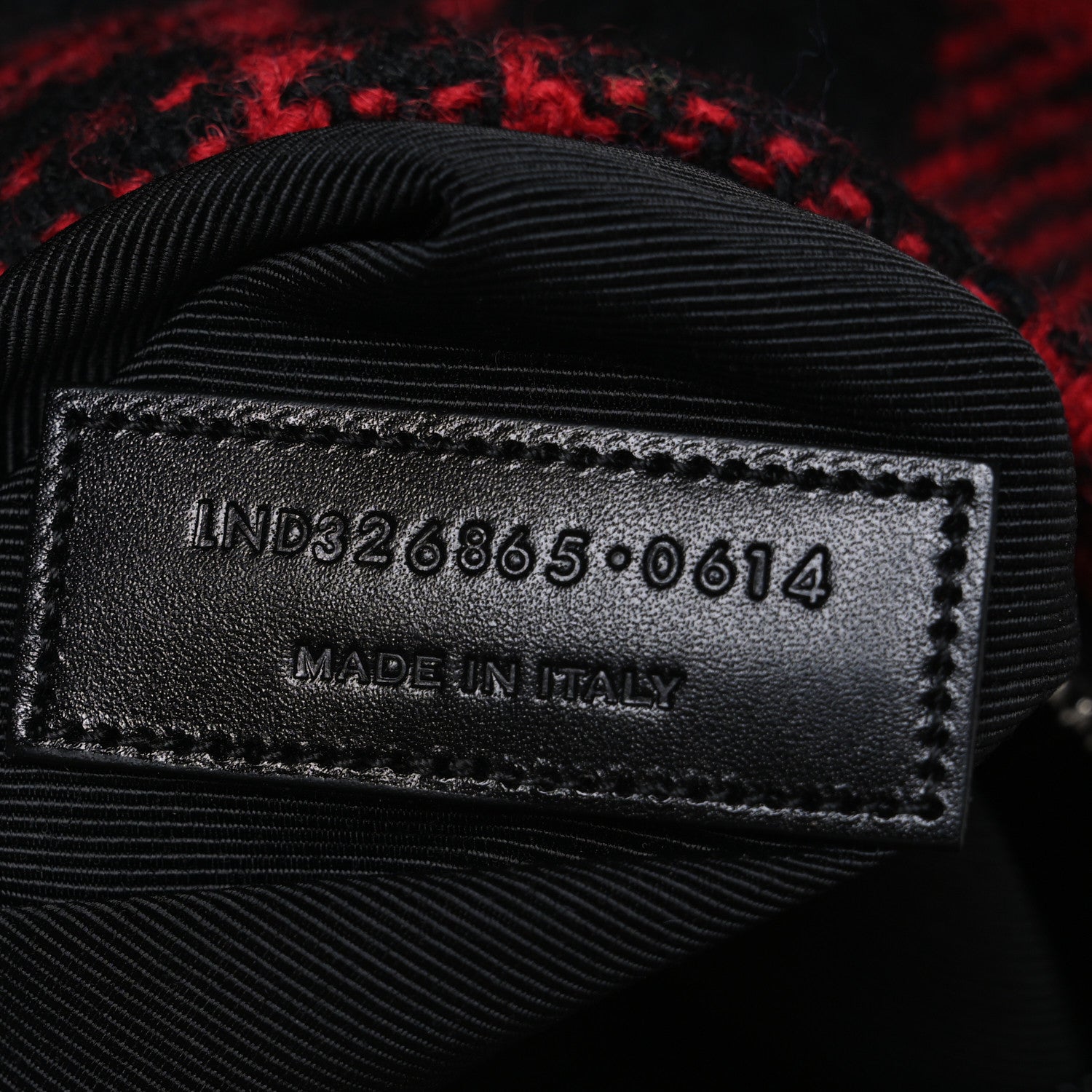 Saint Laurent Wool Tartan City Backpack Red Black 7 of 10