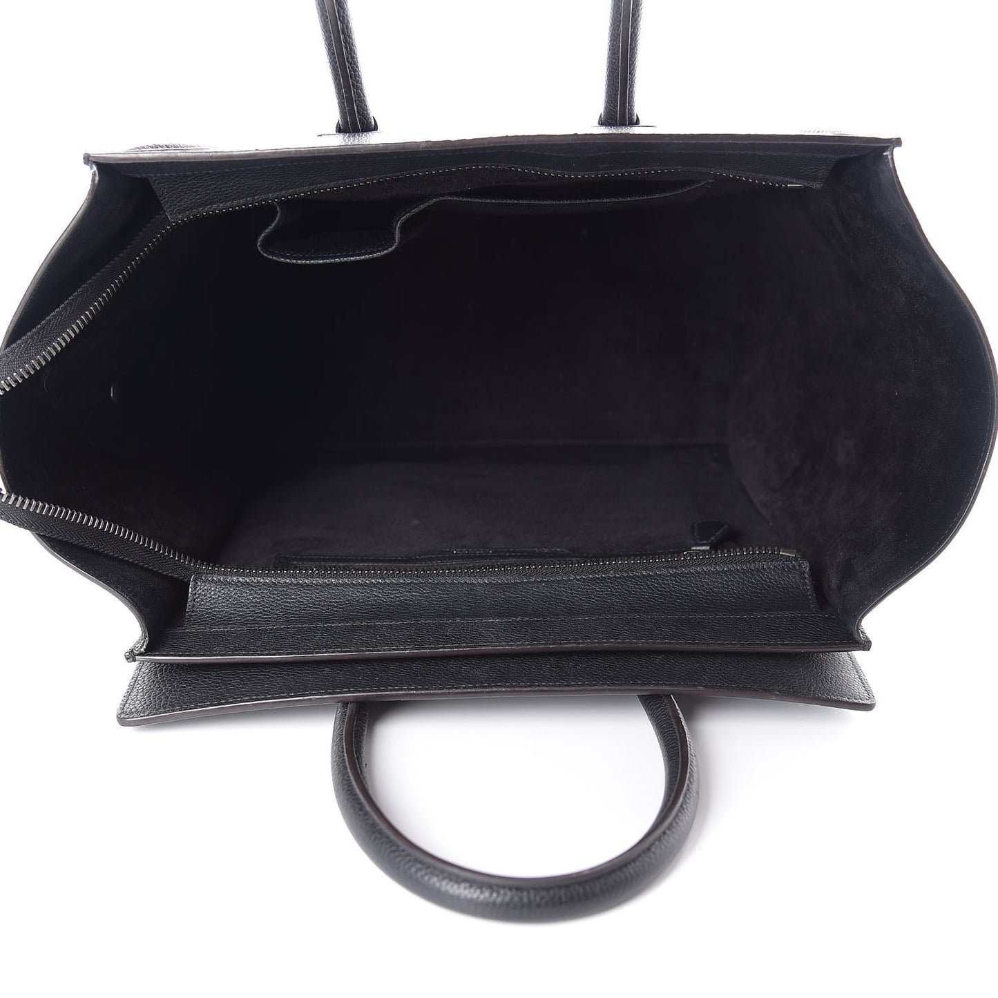 Drummed Calfskin Mini Luggage Black