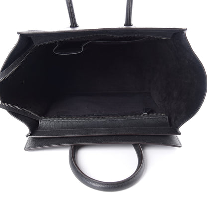 Celine Drummed Calfskin Mini Luggage Black 5 of 12