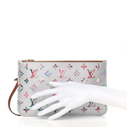 Louis Vuitton Metallic Monogram LV Garden Neverfull MM GM Pochette Silver 2 of 6