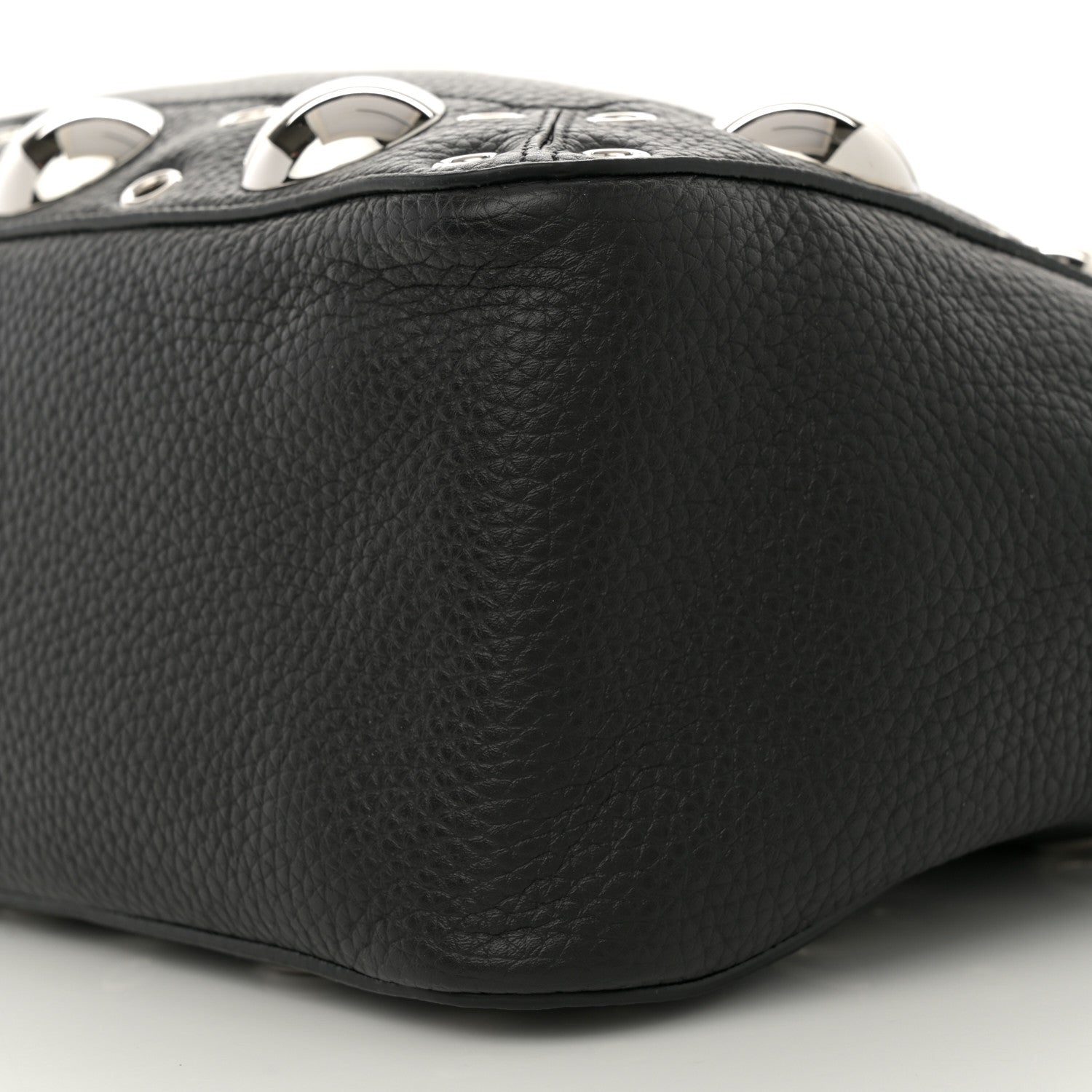 Valentino Garavani Grainy Calfskin Studded Medium Nellcote Shopping Tote Black 10 of 11