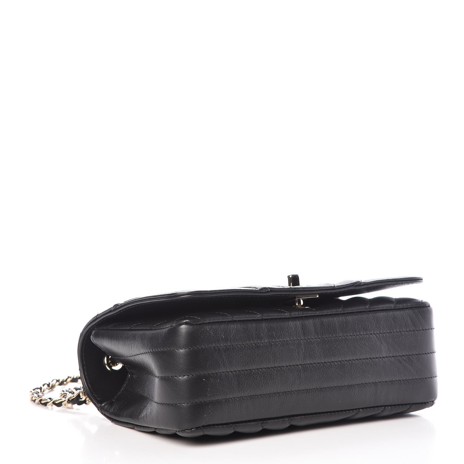 Chanel Calfskin Chevron Quilted Mini Statement Flap Black 4 of 9