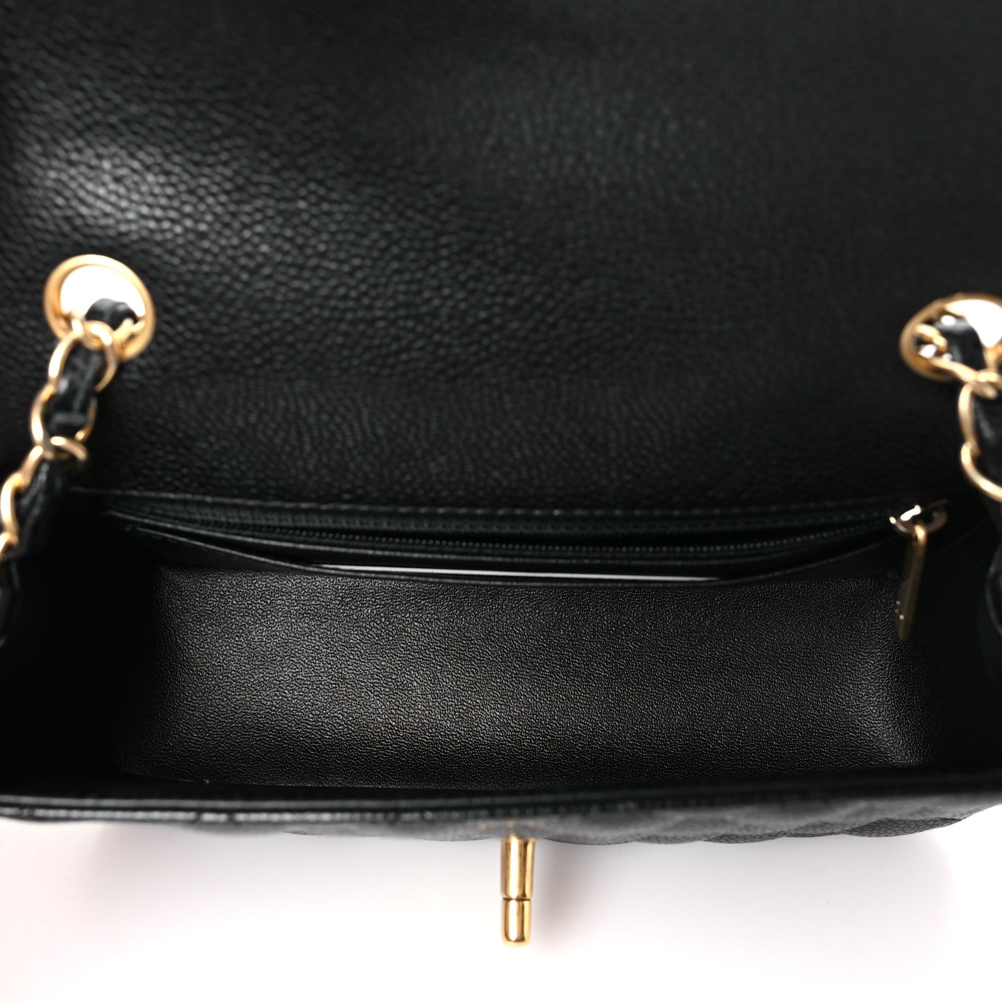 Caviar Quilted Mini Rectangular Flap Black