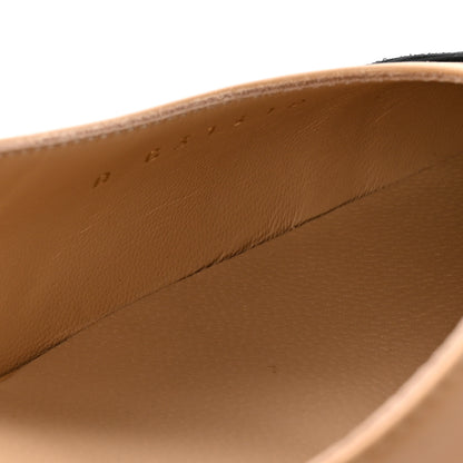 Chanel Goatskin Grosgrain Cap Toe CC Slingback Pumps 37 Beige Black 9 of 11