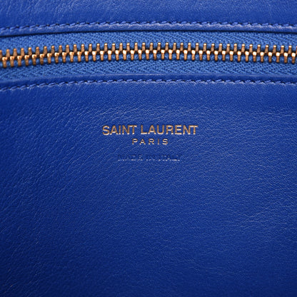 Saint Laurent Calfskin Small Monogram Cabas Blue Majorelle 9 of 9