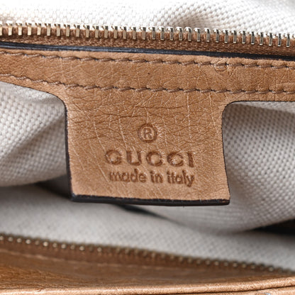 Gucci Ostrich Medium Bamboo Buckle Tote Tan 8 of 9