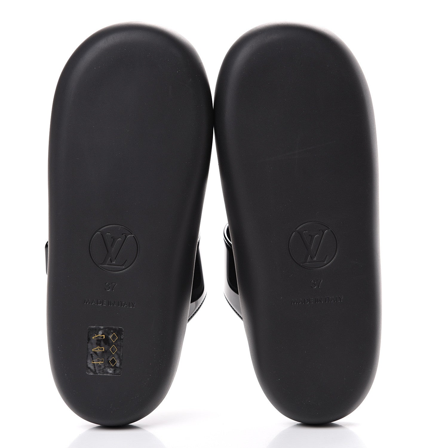 Louis Vuitton Shiny Rubber Logo Sunbath Mules 37 Black 5 of 8